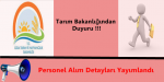 Tarım Bakanlığı Sözleşmeli Personel Alım Detayları